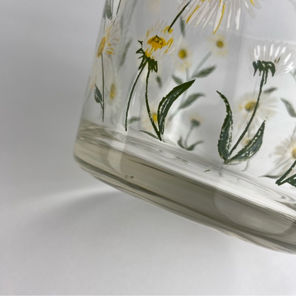 Mid-Century Cera Small Glass Ice Bucket With Daisy Motif - Picture 11 of 16